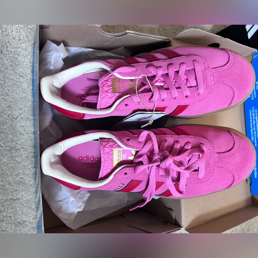 Adidas Gazelle Bold!  Such a fun color!